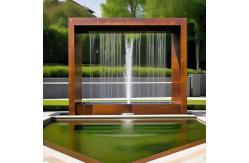 China Artificial Rusty Corten Steel Fountain For Home Decoration supplier