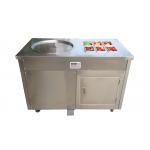 Single Flat Pan Fried Ice Cream Roll Machine With Optional Container