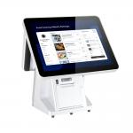 True Flat Ten Points Touch Dual Screen POS System With Printer 80mm for sale