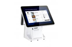 China True Flat Ten Points Touch Dual Screen POS System With Printer 80mm supplier