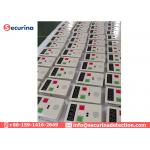 White Iron Portable Body Temperature Screening Box With LED Light / Sounds Alarm