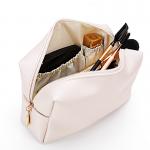 Saffiano PU Leather Travel Cosmetic Pouch For Women for sale