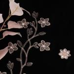 Flower Pattern Embroidered Lace Fabric Guipure Mesh Lace 135cm Width