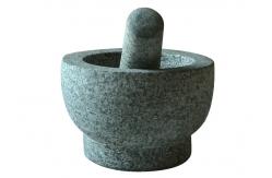 China Professional Stone Mortar And Pestle With Special Design Pouring Lip supplier