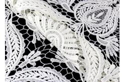 China Heavy Embroidey Polyester Lace Fabric With French Venice Guipure DTM Azo Free supplier