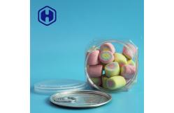 China Bulk Square 430ml clear PET Can for Peanut Nuts Leak Proof supplier