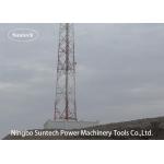 ANSI 4 Legged Lattice Antenna Tower Galvanized Steel Angular With Bracket for sale