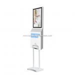 21.5 Inch LCD Video Kiosk With Hand Sanitizer Dispenser for sale