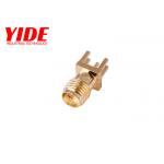 500V Radio Frequency Connector Coaxial RF Female Connector Gold for sale