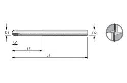 China PCD Ball nose End mills supplier