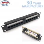 1U 10'' Inch 12 Port CAT6 UTP Rack Mount Patch Panel 110 IDC Type for sale