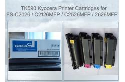 China Kyocera TK590C Toner Cartridge Cyan FS-C2526 C2626 M6026 M6526 Compatible supplier