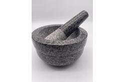 China Kitchenware Natural Granite Stone Mortar And Pestle For Herb Spice supplier