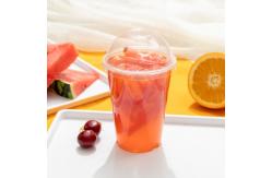 China Biodegradable PLA Plastic Cup 550ML printed logo cold drink cups with lids supplier
