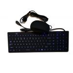 106 Key Washable 800DPI PS2 cable Rubber Keyboard Mouse for sale