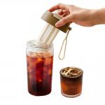 11oz / 330ml Plastic Reusable Cold Iced Coffee Cup With Lids And Straws for sale