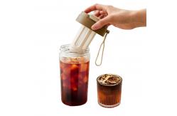 China 11oz / 330ml Plastic Reusable Cold Iced Coffee Cup With Lids And Straws supplier