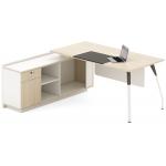 Melamine Wooden Modern Manager Desk Ivory White Executive Computer Table for sale