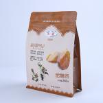 Flat Bottom Nuts 1kg Zip Pouch Food Packaging Matte Black Resealable Aluminium Foil Packaging Bag for sale
