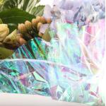 Florist Wrapping Paper End Iron-Colored Rainbow Film Waterproof Fresh Flower Gifts and Beautiful Flower Bouquets for sale