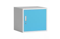 China Metal Home School Gray Cube Storage Box With Key Lock And Shelf supplier