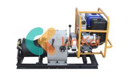 China 30 Kn 4.04 KW Gasoline Engine Cable Pulling Winch With Detachable Drum supplier