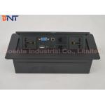 Matte Black HDMI / VGA / Network Connection Desk Pop Up Sockets 222 * 110 * 65 mm for sale