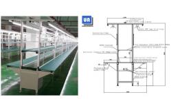 China Anti Static SMT Flat Belt Conveyor 4 Meters Length 8000 Mm/Min supplier