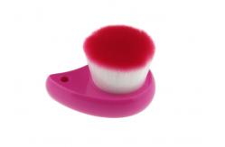 China Single Style Facial Cleansing Brush With Red Nylon Hair And Plastic Handle supplier