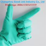 18mil Thickened Nitrile Heavy Duty Industry Protective Work Gloves Flocking Puncture Oilproof Chemical Resistant for sale