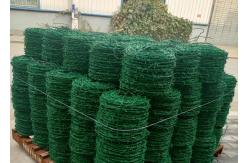 China 14x14 Green Pvc Razor Barbed Wire Secure Barbed For Fencing supplier
