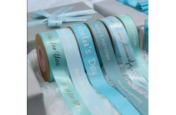 China Flower Shop Gift Packing Wrapping Twill Ribbon Printing With Logo supplier