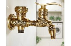 China Decorative Funny Double Handle ODM Outdoor Water Faucet Tap supplier
