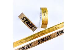 China Disposable Party Event Holographic Personalized Wristbands With Logo Text Printed supplier