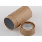 Brown Craft Paper Tube with Visible Clear Plastic Window Cap for Gifts Packaging for sale