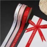 Polyester Letters Classic Eternal Love Thread Ribbon Roll for Bouquet and Gift Wrapping for sale