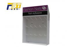 China Cardboard Paper Side Wing Display , Size Customized Counter Hook Display Stand supplier