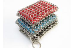 China Soap Shape Silicone & Chainmail Scrubbing Pad supplier