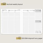 OEM ODM 2023 Weekly Planner Weekly Schedule Vertical Layout Monthly Tabs
