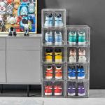 Front Open Clear Shoes Box With Custom Logo Transparent