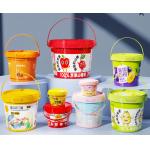 Multi Purpose Plastic Storage Bucket Printing IML Thermal Transfer Or Screen Printing for sale