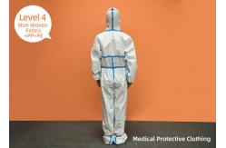 China PE PP Non - Woven Fabric Protective Gowns Isolation Level 4 Disposable supplier