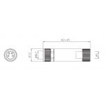 Customizable M8 IP67 3/4pin Straight Female Metal Plug with Screw Terminal