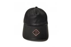 China Genuine Leather Material Custom Baseball Hats For Man Common Fabric supplier