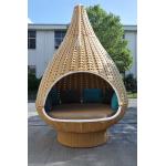 Durable Discount Rattan Furniture 7PCS Rattan Hanging Chair / Daybed With Round Base for sale