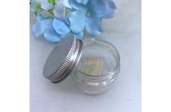 China Confectionery 420ml Clear Plastic Cylinder Can with Aluminum Lid supplier