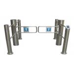 Programmable Card Reader / Writer Pedestrian Swing Gate With 180 Degree Angle for sale