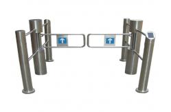 China Programmable Card Reader / Writer Pedestrian Swing Gate With 180 Degree Angle supplier