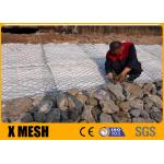 Woven Steel 2.7mm Pvc Coated Gabion Baskets / Gabion Rock Cages for sale