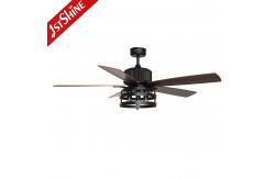 China 5 MDF Blades Industrial Style Ceiling Fan With Remote Control Light supplier